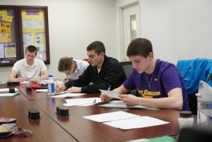 students working on an assignment in the STEPP classroom